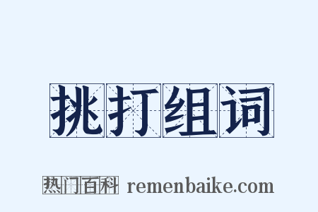 挑打组词是什么意思的图片